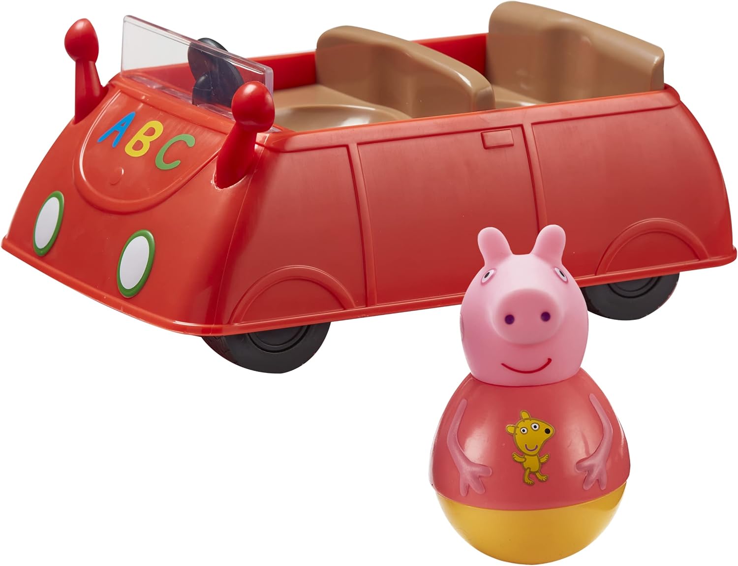 Peppa Pig Weebles Push Along Wobbily Car, First Toy, Preschool Toy, Imaginative Play, Gift for 18 Months+
