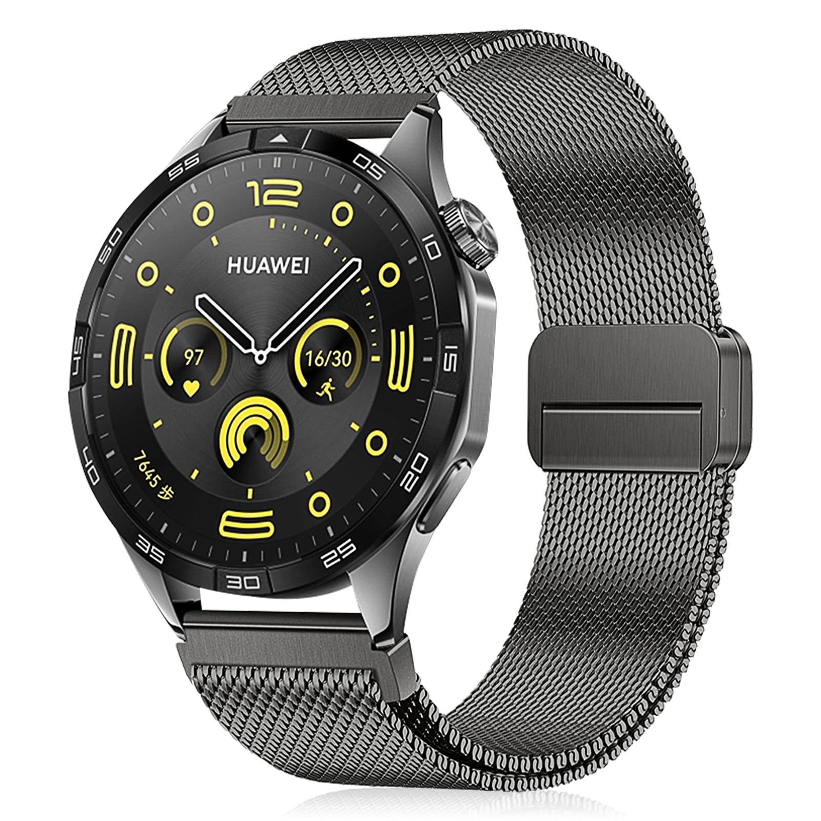 22mm Correa de Reloj para Huawei Watch GT 6 46mm/GT 6 Pro 46mm/5/GT5 Pro/GT5/4/GT4/GT3/GT2 46mm Metal Acero Inoxidable Magnética Repuesto para Huawei Watch Ultimate 2 - Gris Titanio