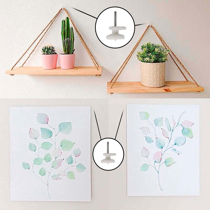 Artextrem Képakasztó Szöges Nélkül - 25 db Falra Szerelhető Képtartó Horog - white us, 1 Tip 25pcs