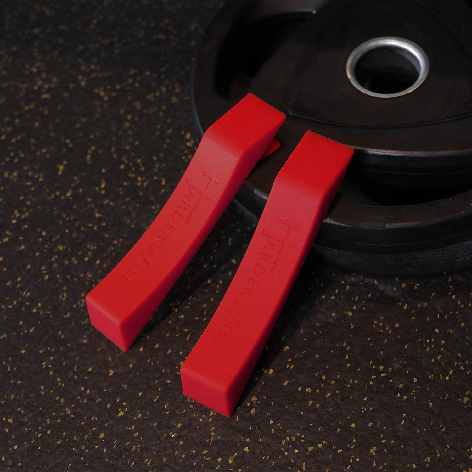 HarderWill Deadlift Jack, 2 inch Olympic Barbell Clamps and Lifting Straps Set Easy to Change Plates, Perfect for Home Gym, Deadlift, Crossfit, Powerlifting, Weightlifting for Your Gym Bag : Sports & Outdoors