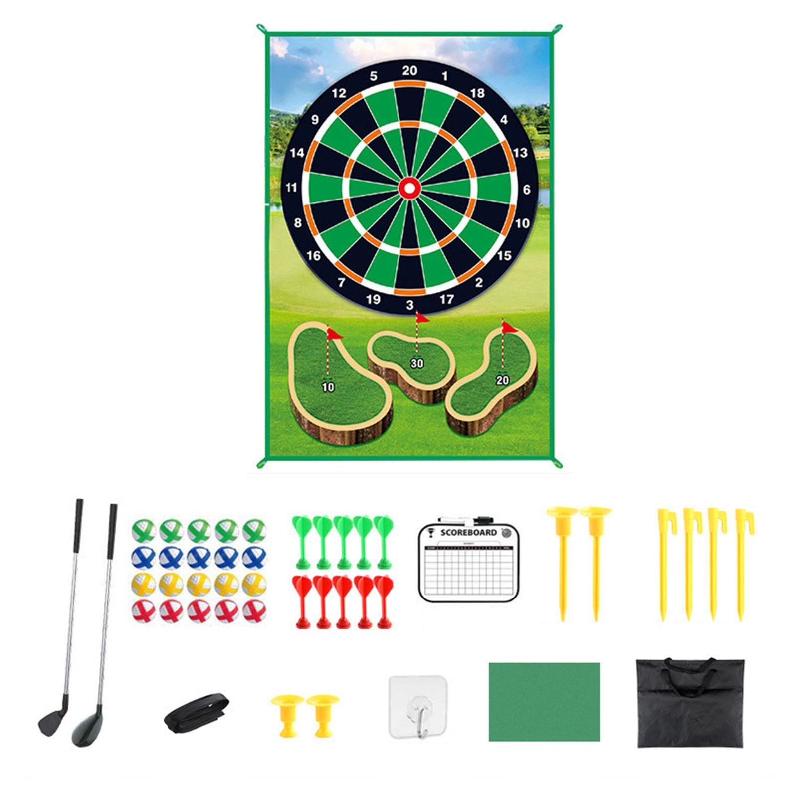 Golfspielmatten Set für Erwachsene Und Kinder, Tragbares Golfzubehör Und Bälle, Golfschwungtrainer, für Zuhause Und Büro, Stil D