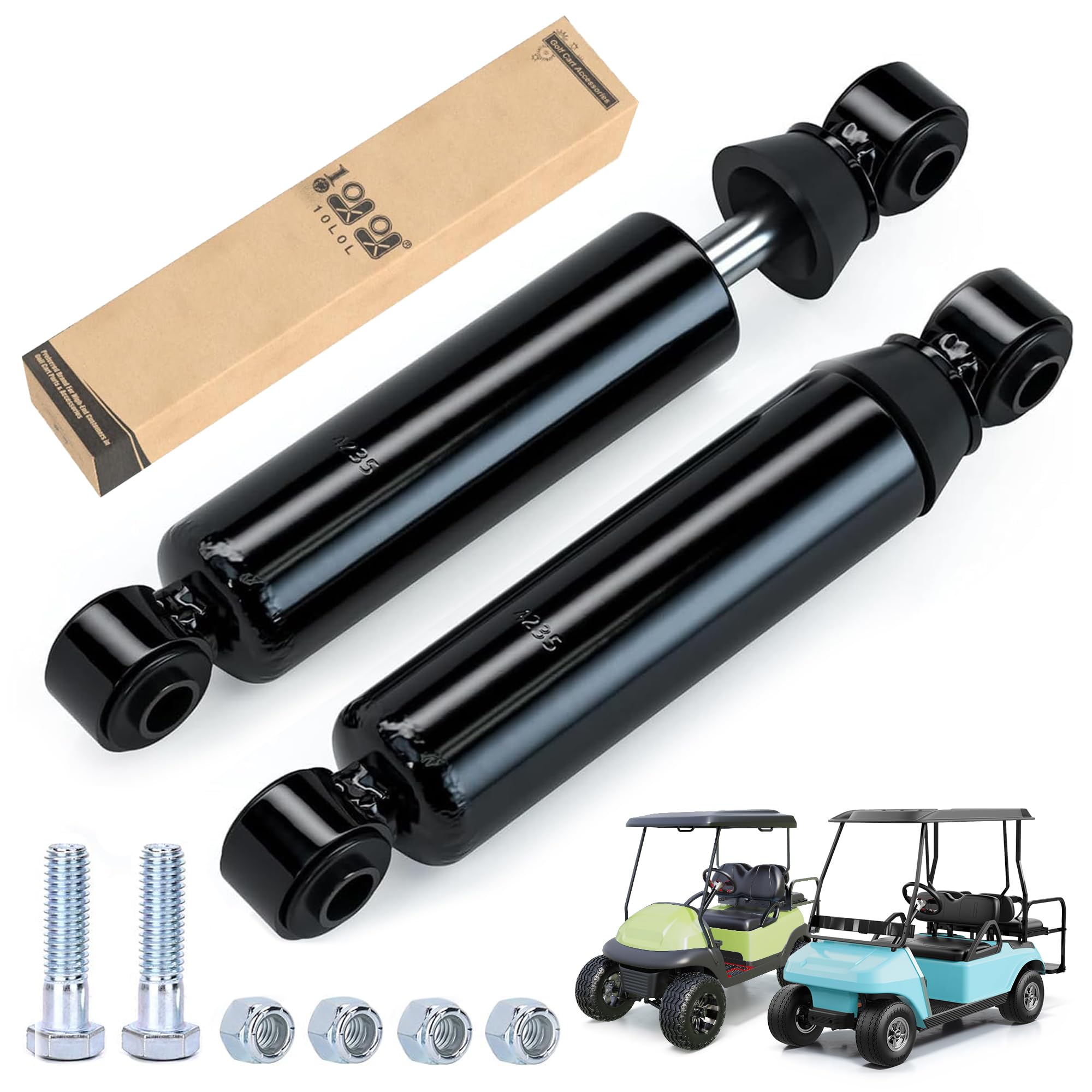 Photo 1 of 10L0L Golf Cart Front Shock Absorbers for Club Car DS Shocks G&E 1981-2011 1010991, 2004-Up Club Car Precedent Shocks 1014235 102588601-2-Pack
