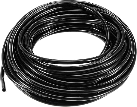 uxcell Drip Irrigation Hose PVC Vinyl Tube Hose Tube 3mm ID 5mm OD 10M Black