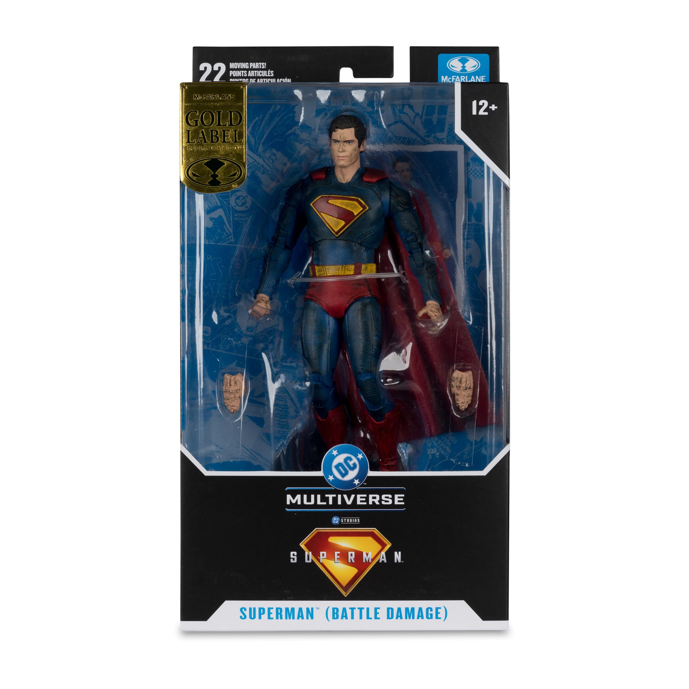 McFarlane Toys Superman (2025) DC Multiverse - Figura de acción de Superman (Battle Damaged) (Gold Label), 18 cm