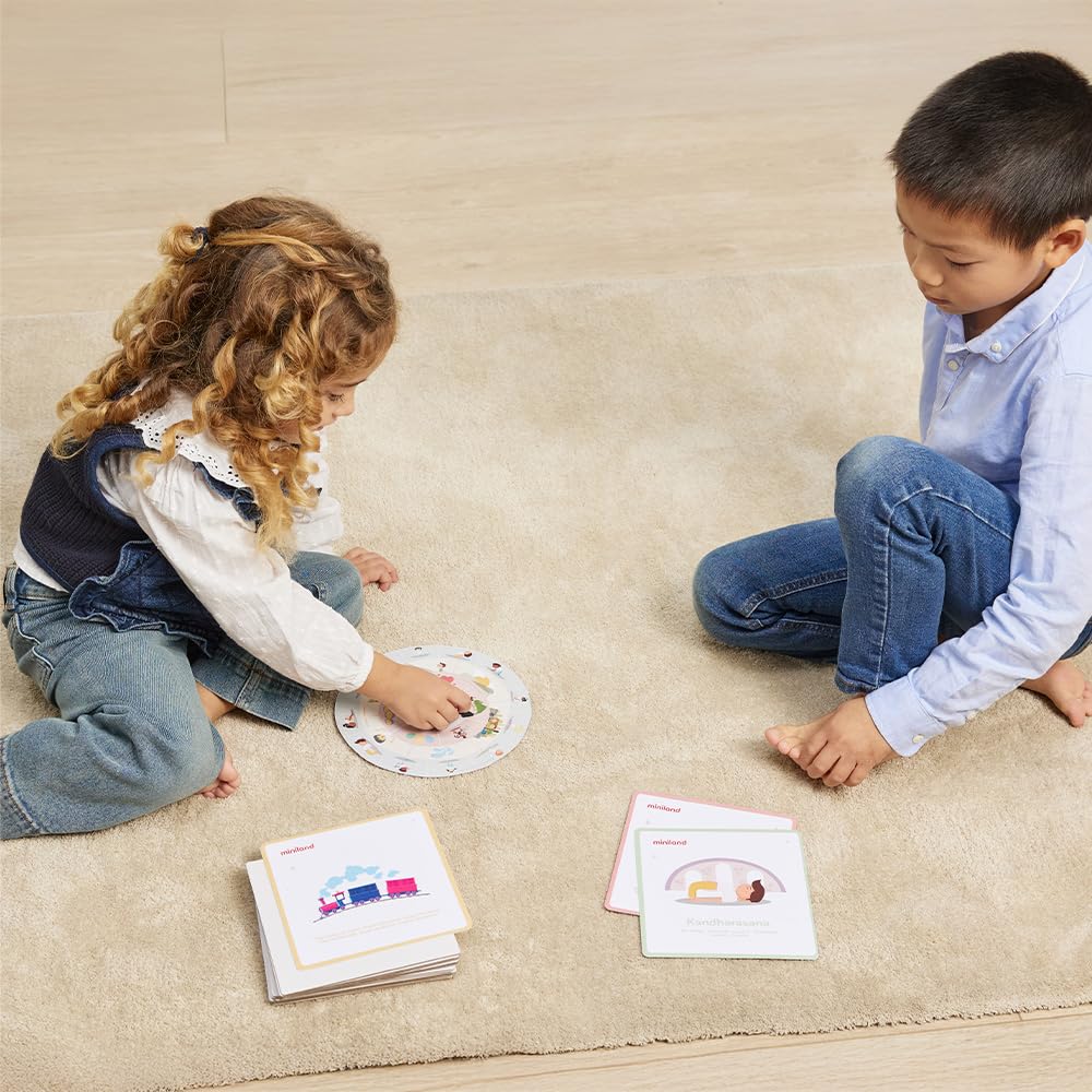 Miniland - Spin & Chill, Yoga and Mindfulness Game with Spinner and Cards, Not Color, 20 cm x 6 cm x 0.25 cm - Image 2