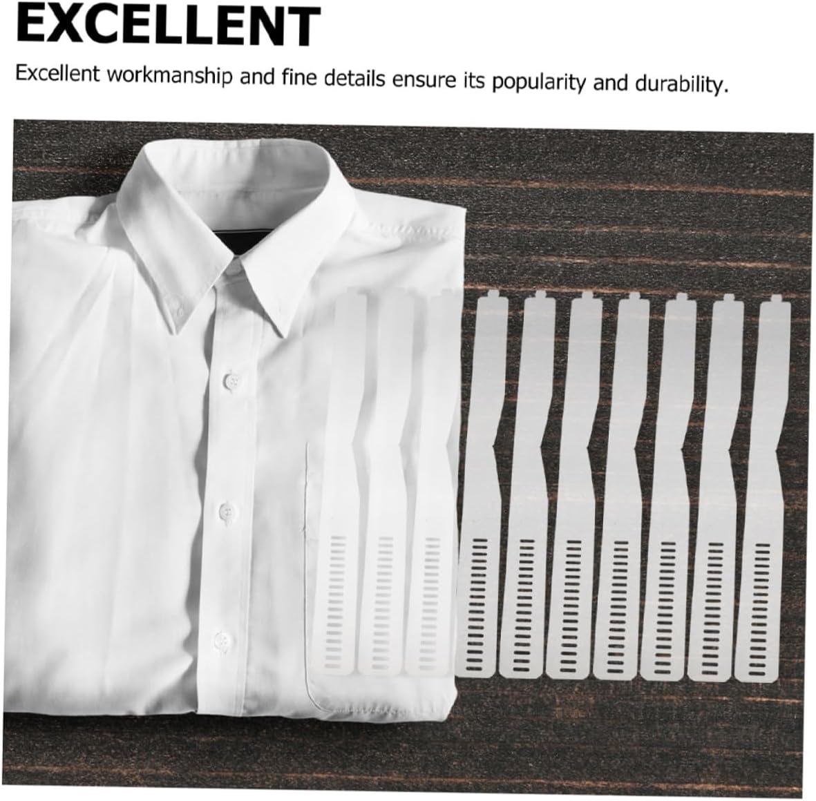 FOMIYES 50 Pcs Plastic Shirt Collar Support Strips Sturdy Fixing Tools for Blouses and Dress Shirts Easy to Use Collar Stays for Men and Women