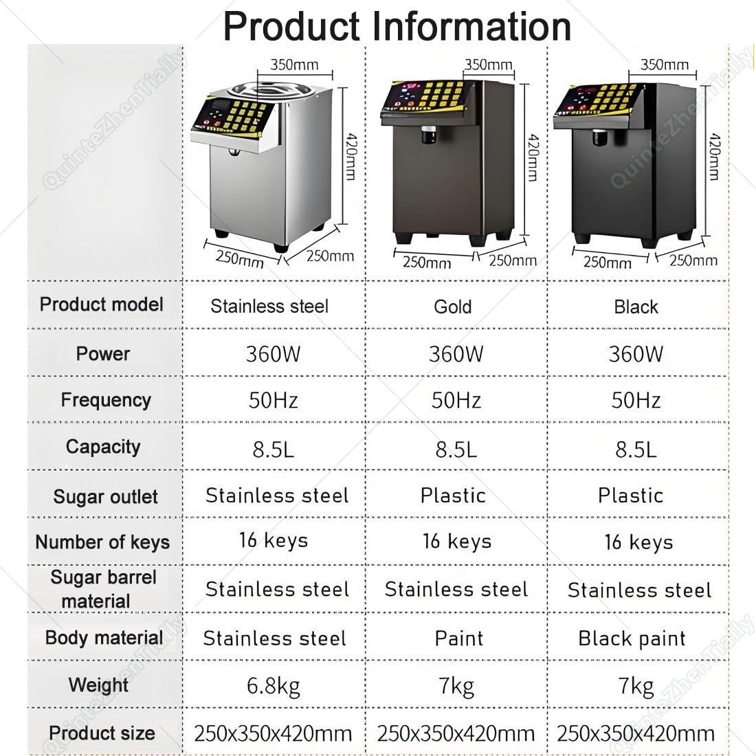 Dozownik Fruktozy Funkcją Odmierzania Stainlesssteel