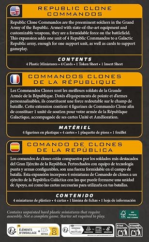 Asmodee | Star Wars Legion - Republic Clone Commandos | Tabletop Miniature Game | Ages 14+ | 2 Players | 90+ Minutes Playing Time - 4