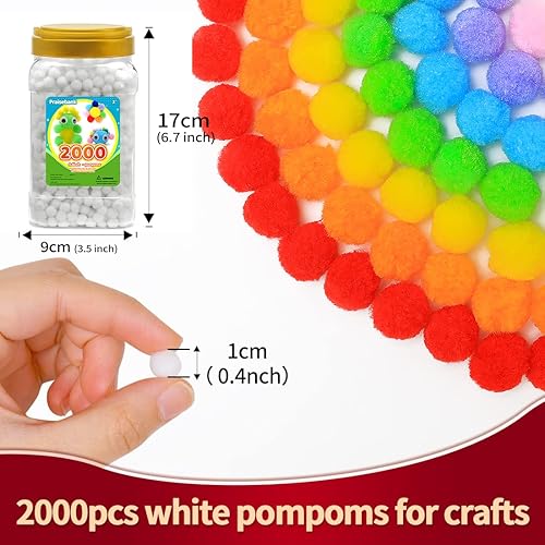 Vista 91 de Praisebank Pompones rojos, 90 unidades, 1.5 pulgadas, perfectos para artes y manualidades