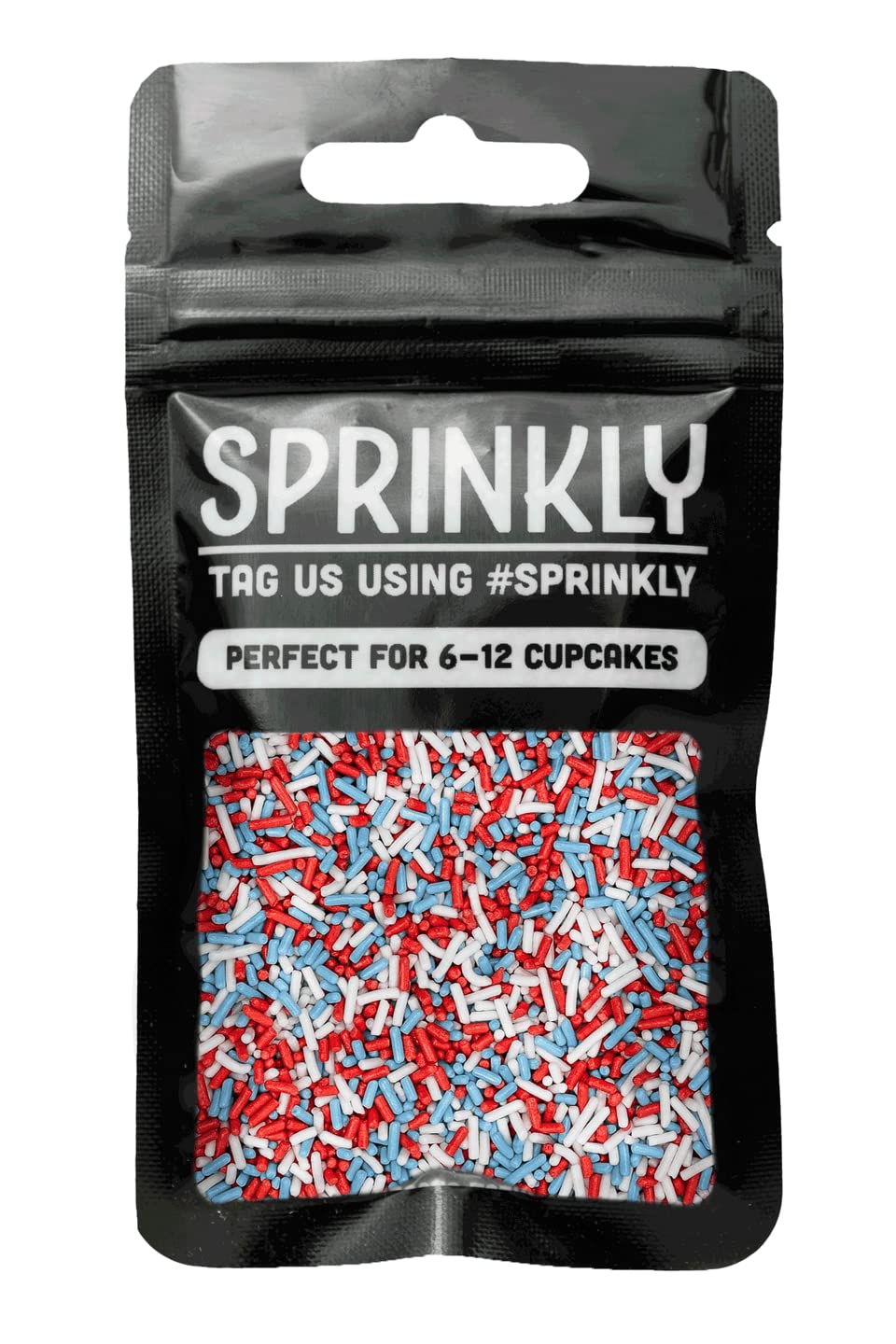 SPRINKLY - Matt Sugar Strands - Red, White & Blue - 30g
