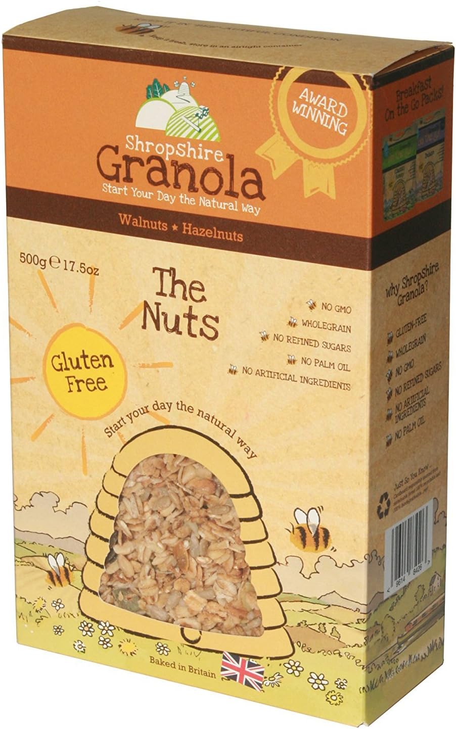 Shropshire Granola Gluten-free The Nuts,ย 500g (Pack of 2)