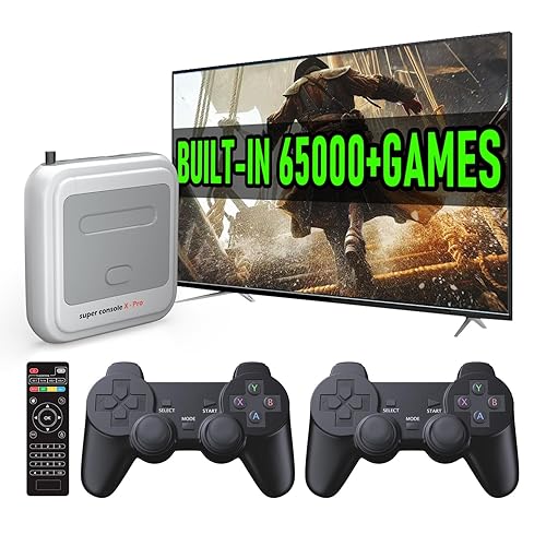 Kinhank Super Console X Pro with 100000+ Games,TV & Game System in 1 Mini Retro Game Consoles for 4K TV HDAV Output,Compatible with 63+ Emulators,2