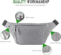 Vista 5 de XEYOU Riñonera unisex para correr con hebillas ajustables, bolsa de cintura ligera para deportes, senderismo, pasear al perro, cinturón para guardar