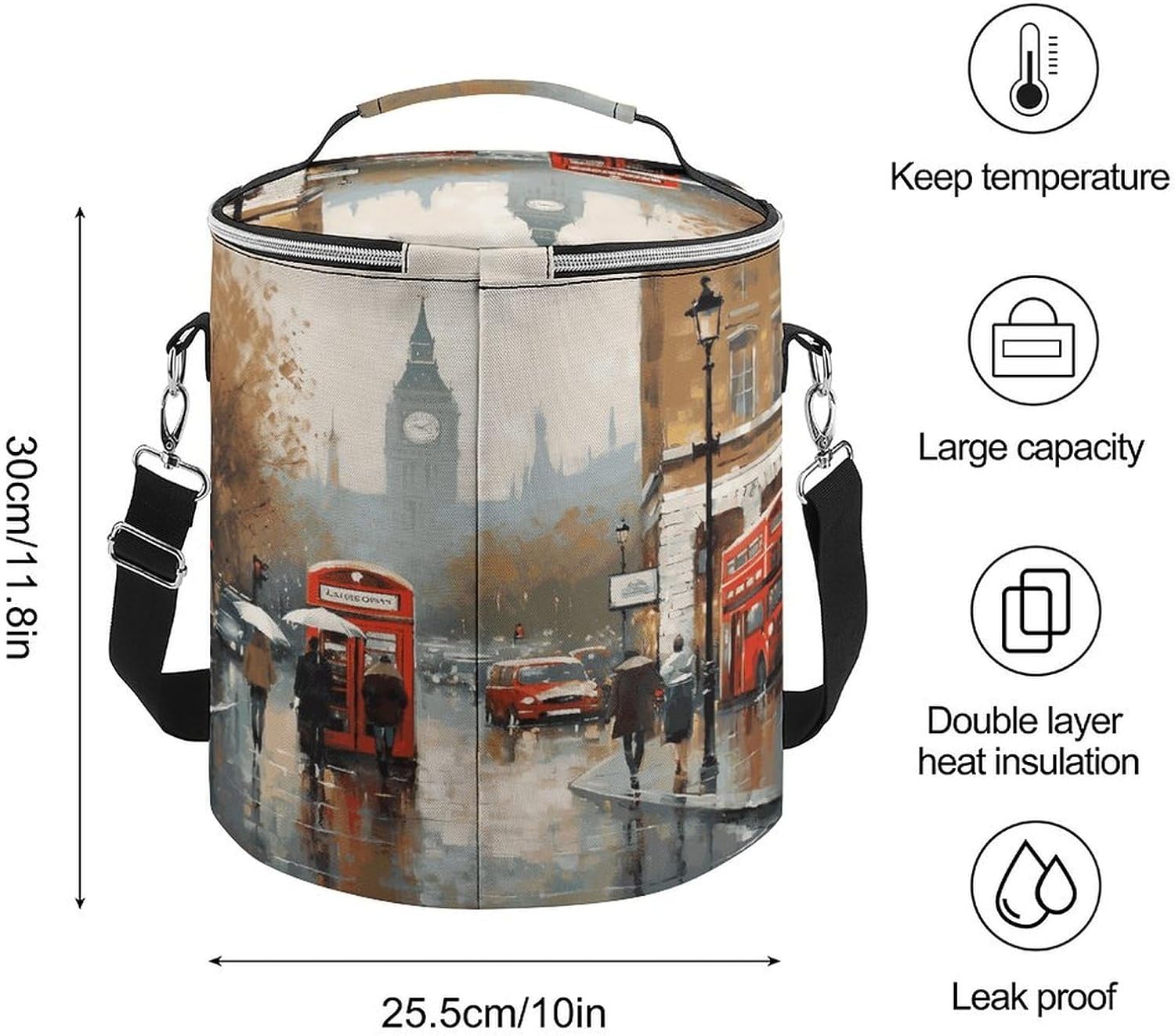Soft Round Cooler Bags15L Collapsible Ice Chest Bag,Pomeranians Puppiesprinted Portable Leakproof Insulated Travel Cooler Bag for Picnic,Beach,Outdoor Trip