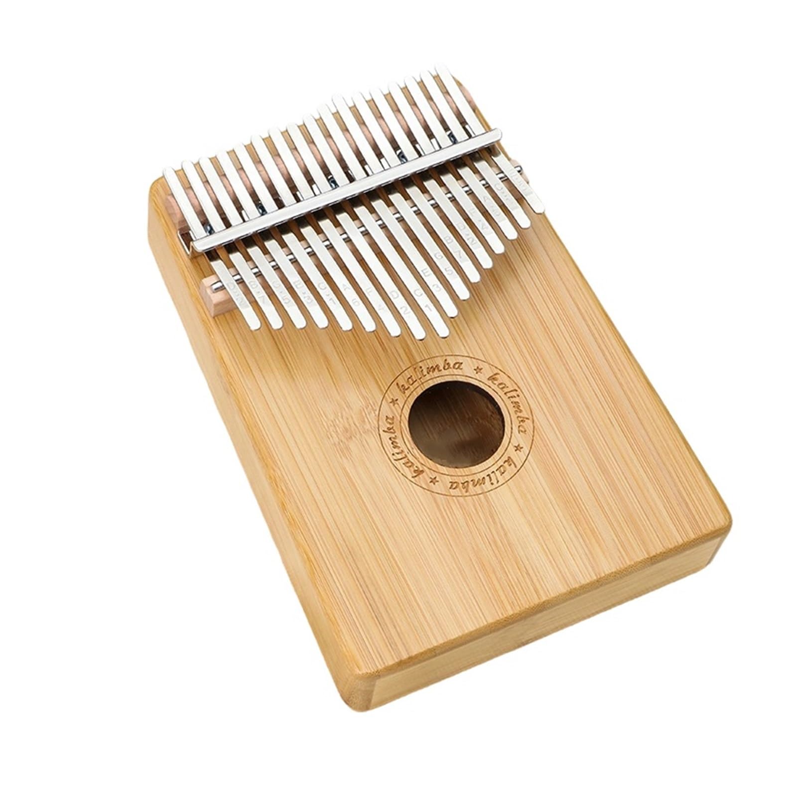 Kalimba De Bambú Con Hilo Dorado De 17 Notas Un Instrumento Musical Estilo Dedo