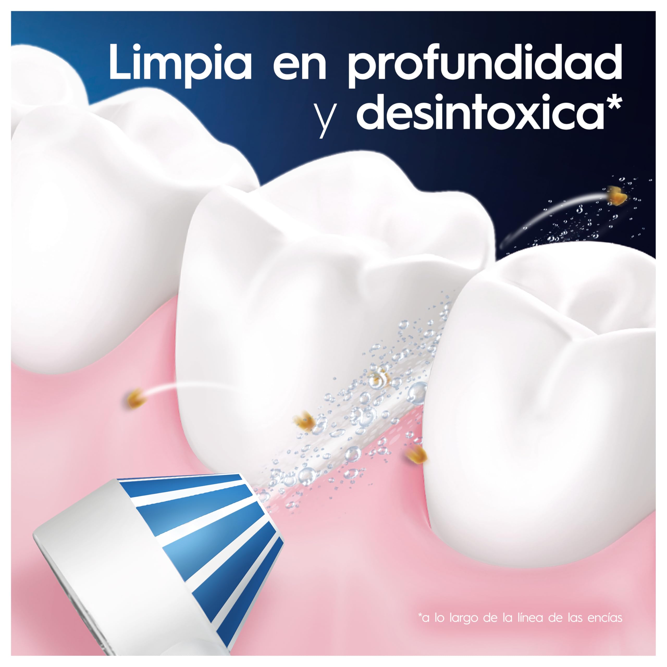Oral-B Centro de Salud Bucal con Irrigador Dental, Blanco/Azul - 1 Cabezal Oxyjet y 1 Cabezal Water Jet, Irrigador Bucal con 5 Modos de Presión de Agua, Regalos Orginales