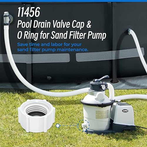 Miniatura 7 de 11456 Tapa de válvula de drenaje de piscina con junta tórica para bombas de filtro de arena Intex 26331CA 26371CA 26323EH 28946EH piezas de repuesto