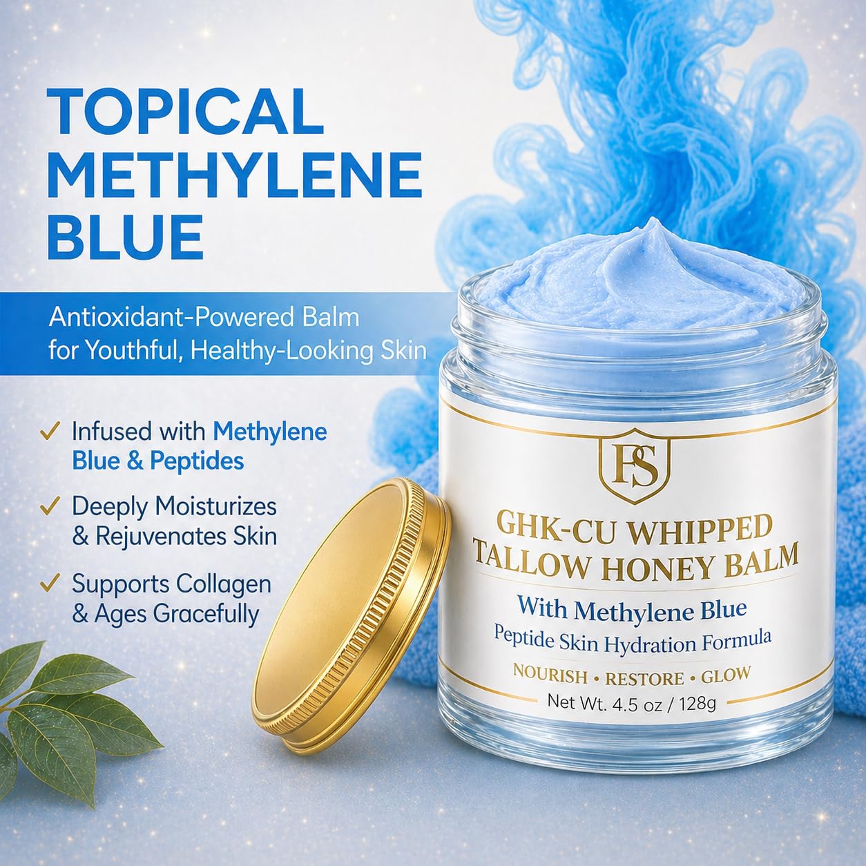 GHK-Cu Copper Peptide Grass-Fed Beef Tallow Face & Body Moisturizer