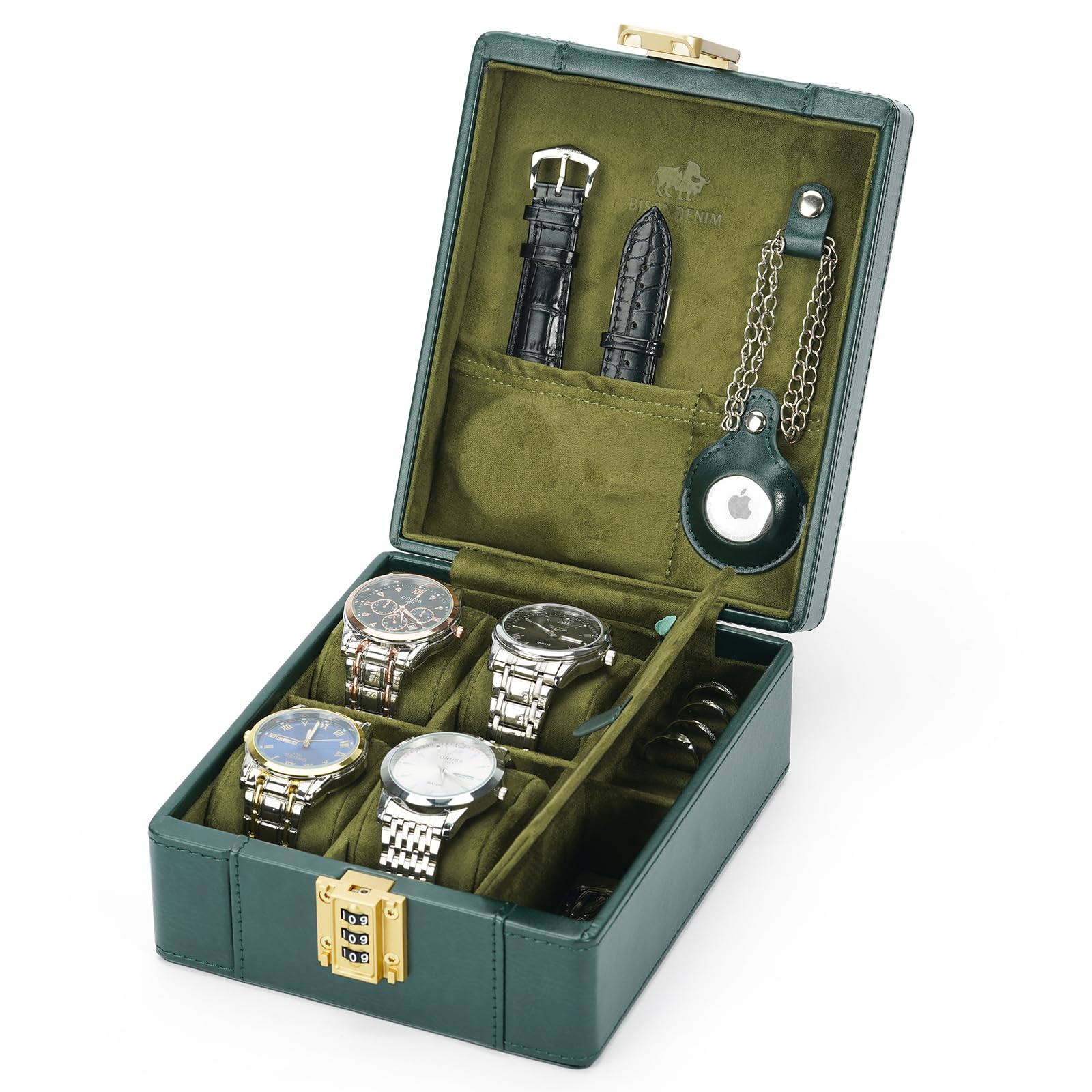 Étui de voyage pour 4 montres BISON DENIM pour vos déplacements