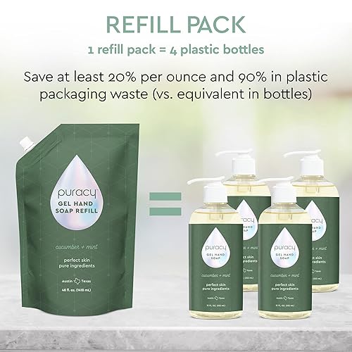 Miniatura 4 de Puracy Jabón de manos orgánico, para los lavadores de manos profesionales en los que todos nos hemos convertido, jabón hidratante de gel natural