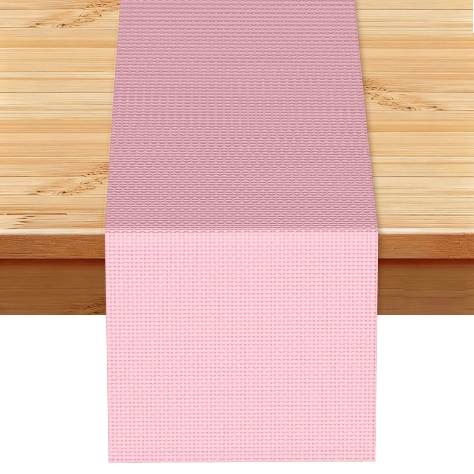 Solid color pink Table Runner 13x72 Inch Dining Decor