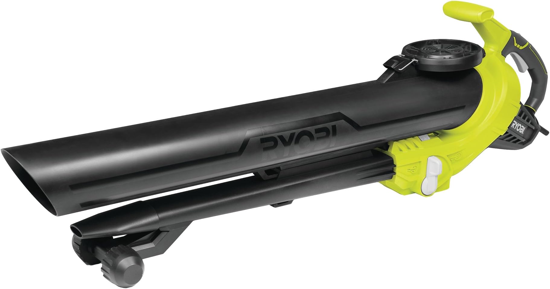 Ryobi RBV3000CESV AC 3000 W Over-Under Style Blower Vac, 375Km/H Air Speed - Hyper Green/Grey