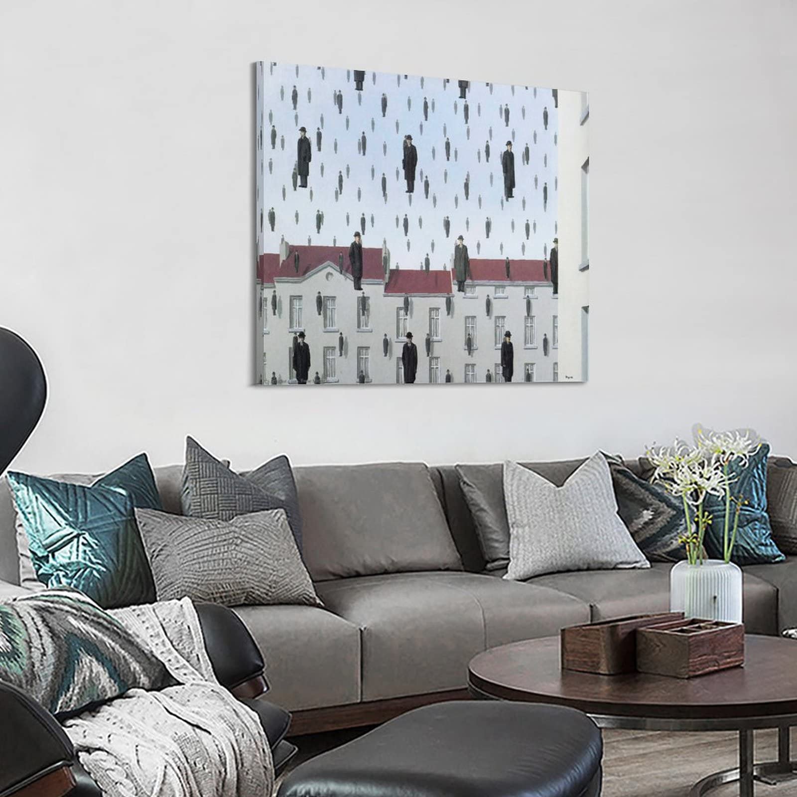 額装品/ゴルコンダ/ルネ マグリット/インテリア/アート/特別品/ポスター Amazon.co.jp: ゴルコンダ(ルネ マグリット)額装済ポスター