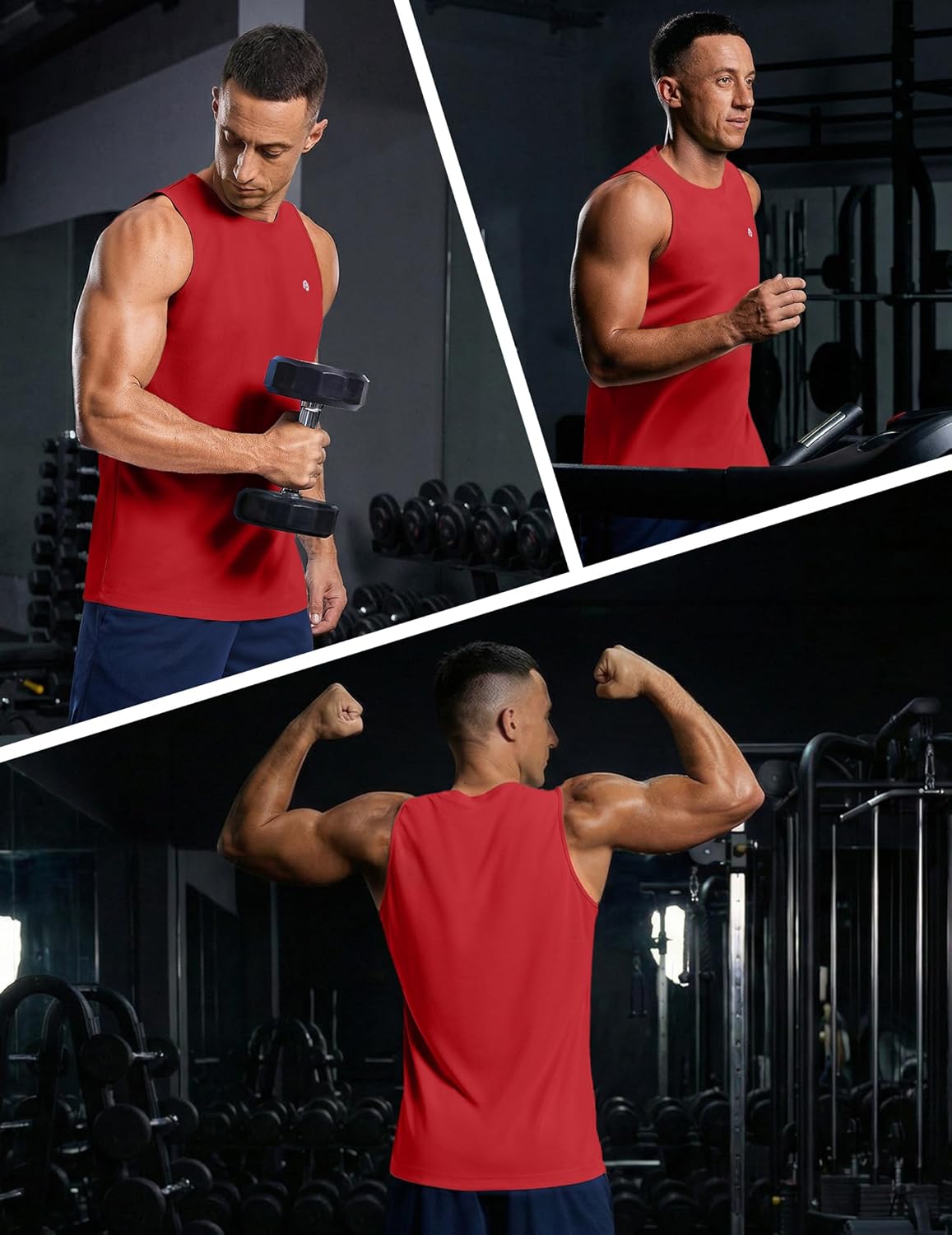 PINSPARK Men's Tank Top Summer Sleeveless Shirts Quick Dry Muscle Shirts for Running Gym Workout - Image 6