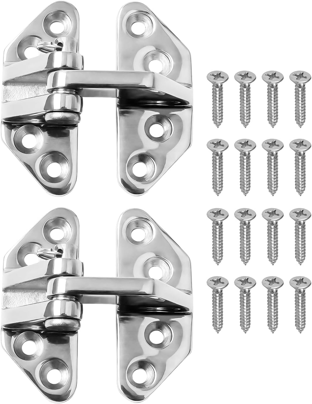 2.75" x 2.6" Marine Hatch Hinge, Heavy Duty Long Reach Hatch Hinge with Removable Pin, Stainless Steel 316 Hardware Boat Door Hinges for Ship Kayak RV Yacht