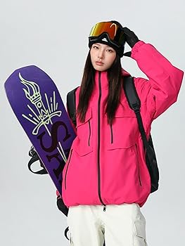 Amazon.com: xwxwseui 3L Pink Baggy Insulated Snowboard Jackets for