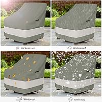 Vista 83 de Funda impermeable para mesa de centro para exteriores, rectangular para mesa auxiliar pequeña, para exteriores, rectangular, impermeable, 48 x 28 x