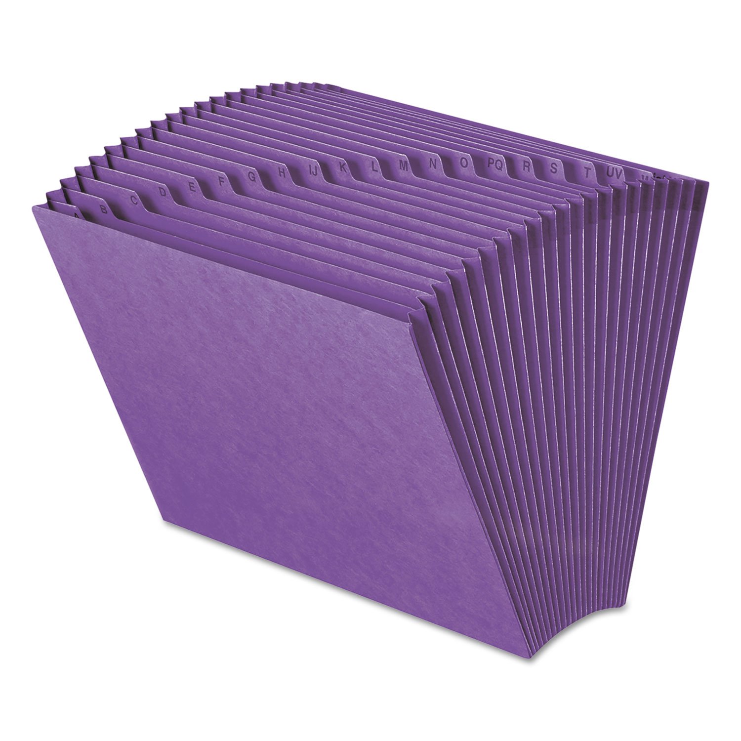 Colored Expanding File, Alphabetic (A-Z), 21 Pockets, Letter Size, Purple (70721)
