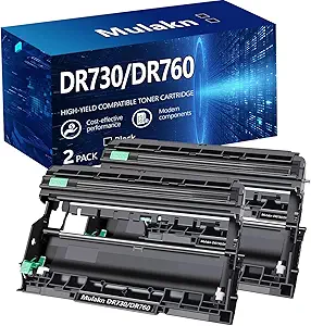 DR730 for Brother DR730 DR760 Drum Unit to Use with MFC-L2750DW MFC-L2710DW HL-L2350DW HL-L2395DW HL-L2370DW DCP-L2550DW Printer High Yield Black (2PK DR730/DR760)