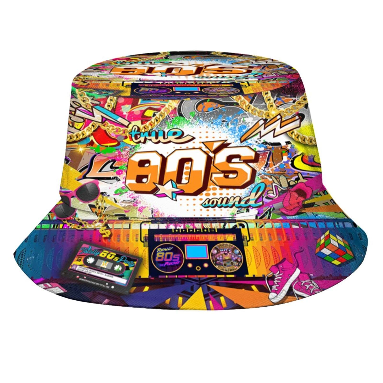 Fashion Retro 80s 90s Bucket Hats for Men Women Beach Fisherman Hats ...