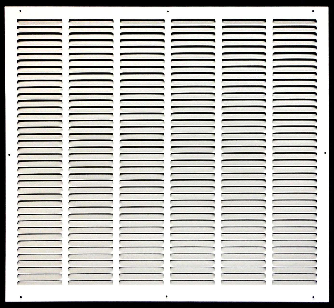 30" x 30" Return Air Grille - Sidewall and Ceiling - HVAC Vent Duct Cover Diffuser - White [Outer Dimensions: 31.75w X 31.75"h]
