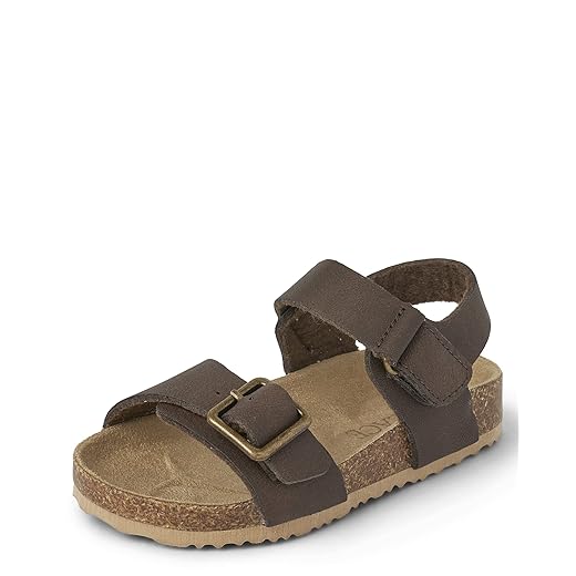 The Children's Place boys Baby Boys and Toddler Casual Adjustable Double Buckle Flat Sandals