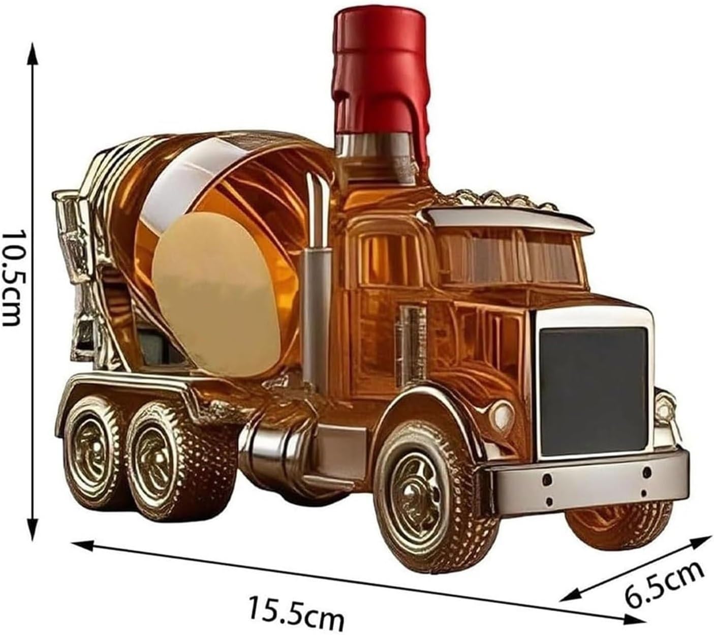 Decanter set,Car-Shaped Whiskey Decanter Bottle,Semi Truck Whiskey Bottle, Glass Liquor Bottles in Semi Trucks Shape with Cap, Christmas and Valentine's Day gifts(Natural1)
