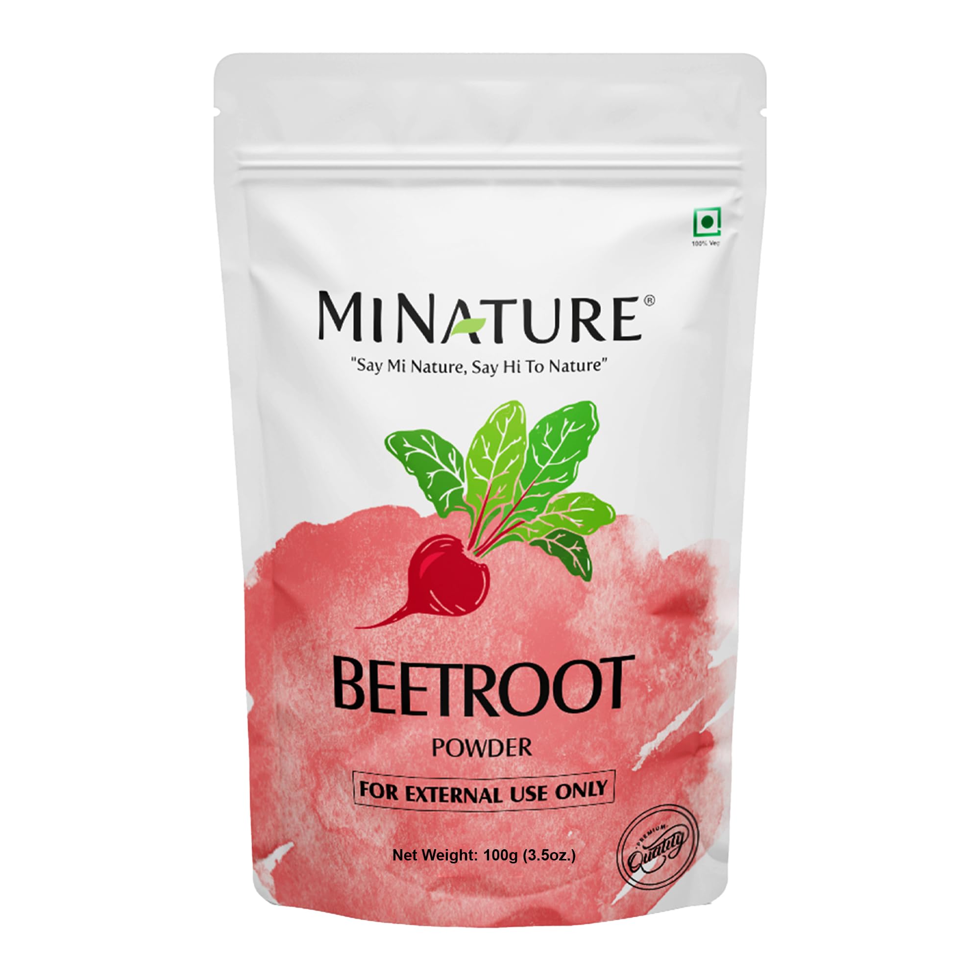 mi nature 100% pure beetroot powder 100g (3.5oz) spray dried formula diy skin mask & hair masks |vulgaris for smoothies