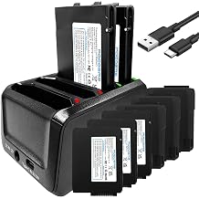 8-Pack TC77 Battery 4620mAh and 4-Slot Led Fast Charger Compatible with Zebra TC70 TC72 TC75 TC77 TC700h TC700k TC720l TC75x TC75AH TC77HL Barcode Scanner 8*Pack+1*Charger
