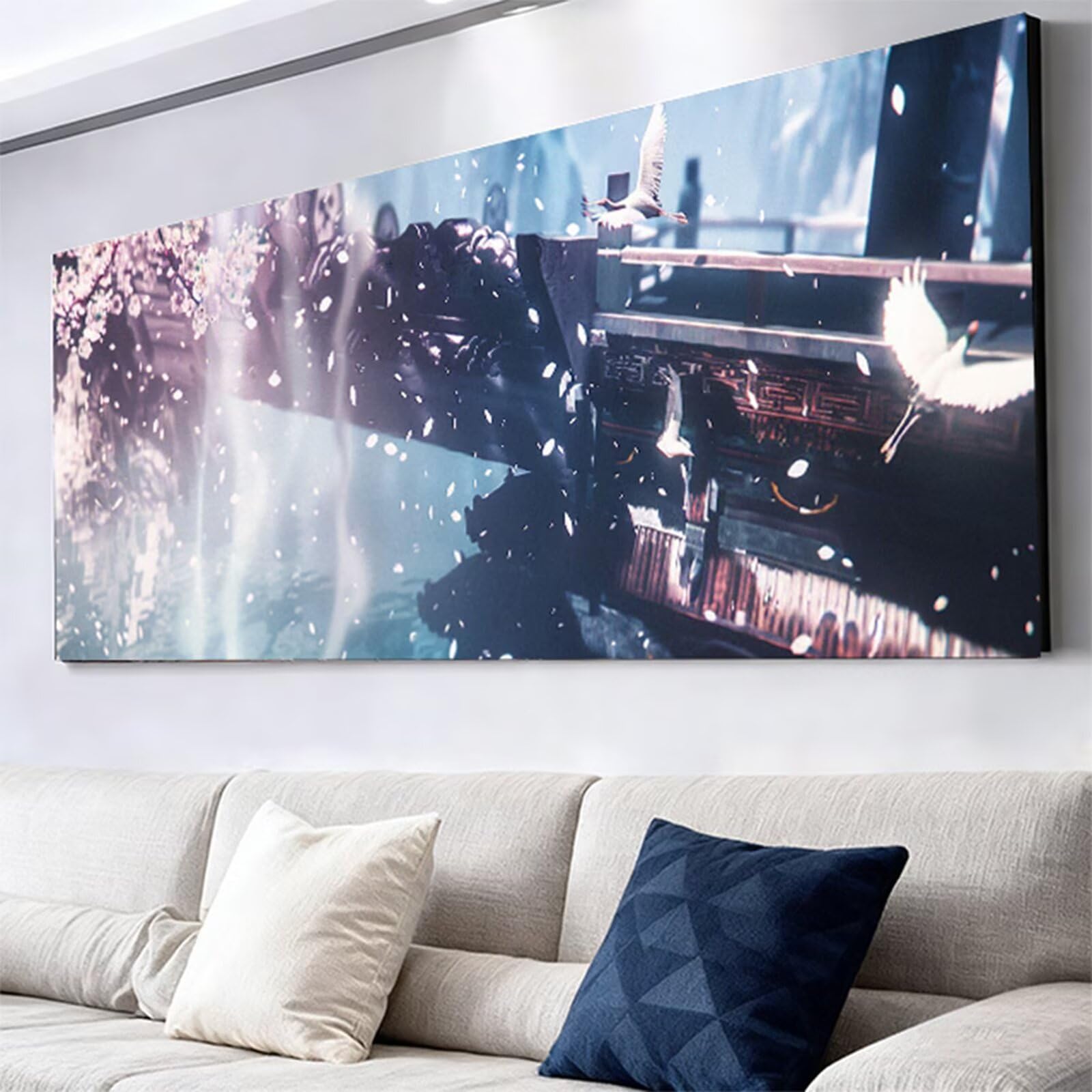 Diamentowe malowanie dla dorosłych, 5D diamentowe rysunki kwiaty wiśnia diament sztuka płatek duży obraz diamentowy, DIY DIY rzemiosło dorosłe, 150x50cm haft krzyżykowy diament płótno, dekoracja