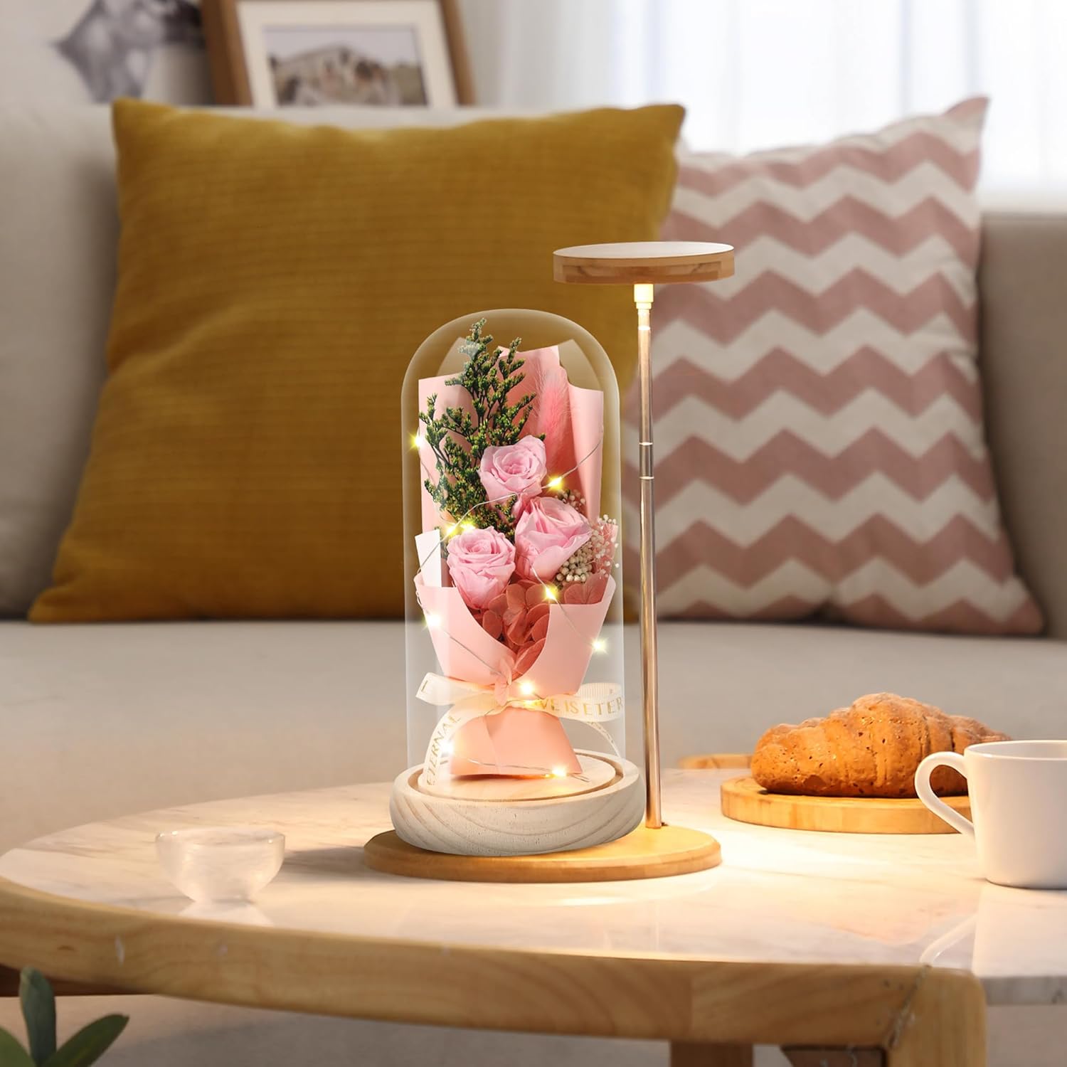 Mother' s Day Gifts Forever Flowers Bouquet, Preserved Flowers for Delivery Prime Gifts, for Her, Mom, Wife Suitable for Birthday, Mother’s Day, Anniversary, Christmas, Wedding. (Pink) - Image 9