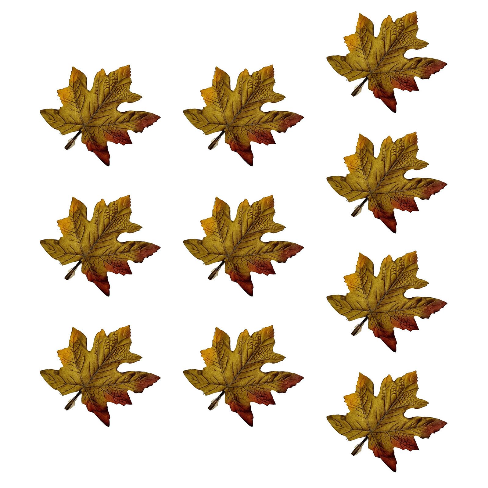 NEWFT 10Pieces 15CM Realistic Maples In Assorted Color For Autumn Crafts And Party Decoration