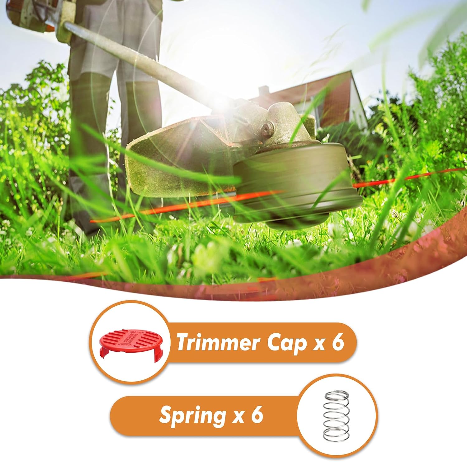 CMZST120SC Replacement Spool Caps Replacement for Craftsman CMCST900, CMESTA900, CMESTE920 String Trimmer, Weed Eater Spool Cap Cover for Craftsman CMEST913, CMCST915, CMCST930 String Trimmers (6 Pcs)