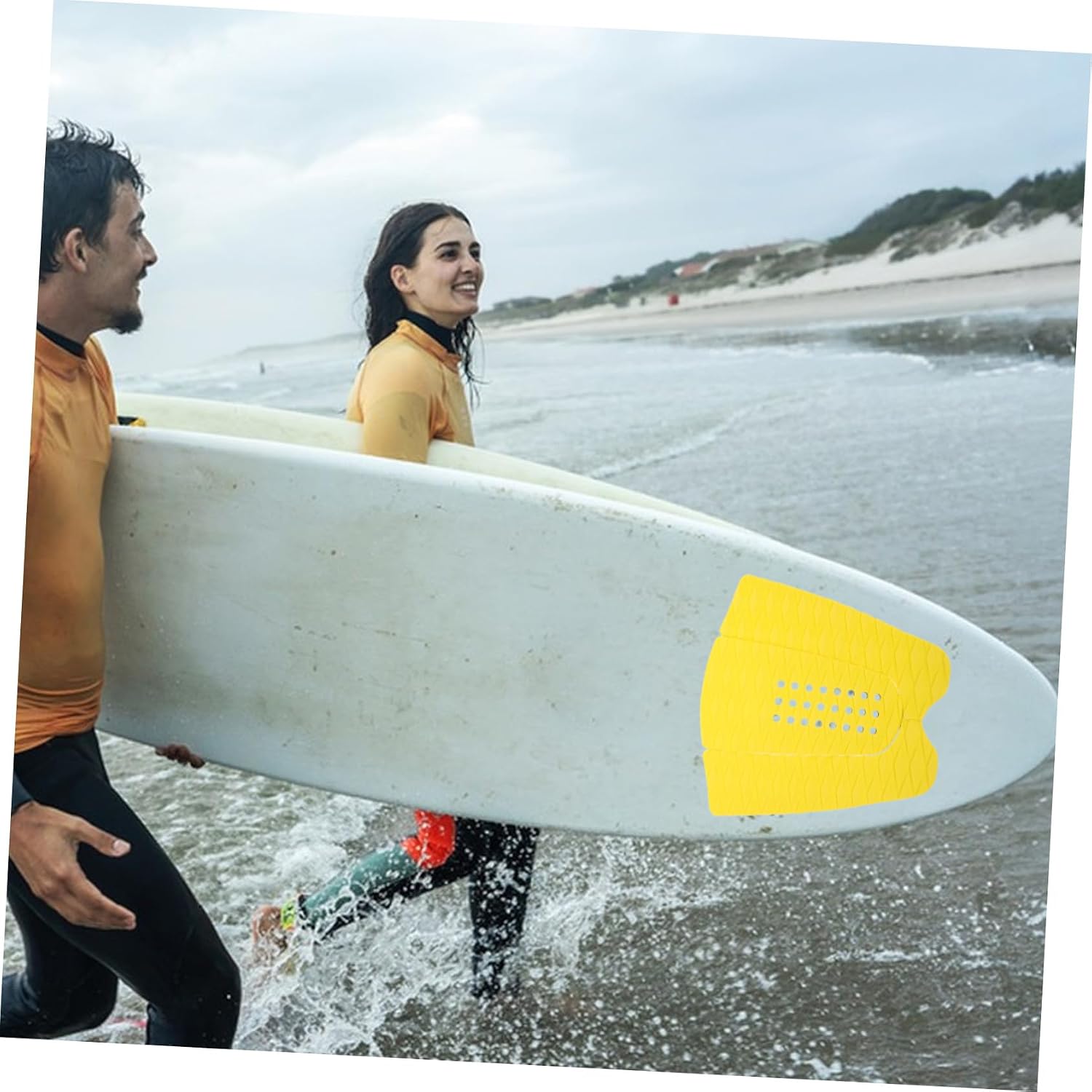 YARNOW 1set Non- Surfboard Traction Pads Adhesive Skid Tail Mats for Surfboards Skimboards and More Lightweight Grip Design Easy Installation