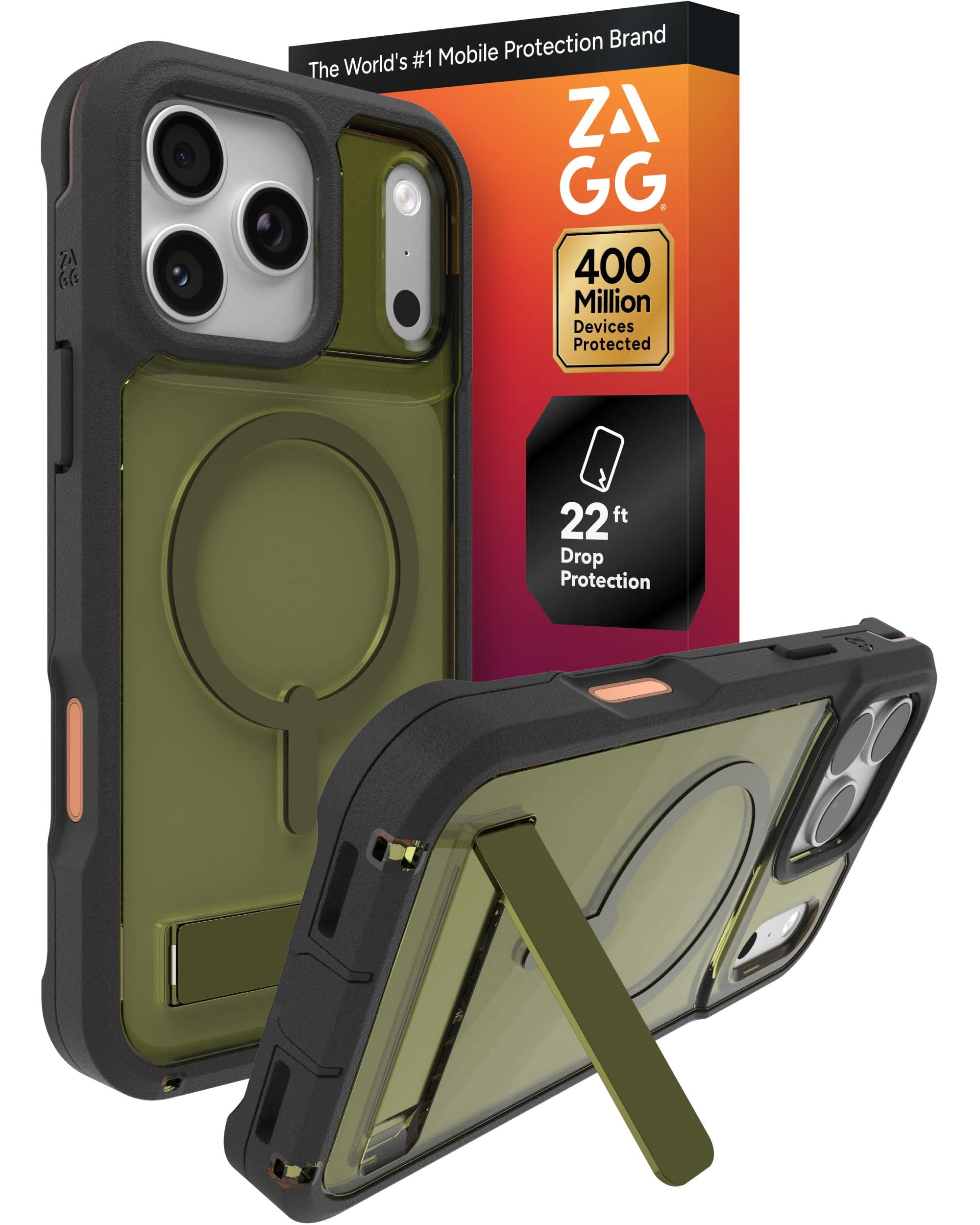 Amazon.com: ZAGG Rainier Case with Kickstand for iPhone 17 Pro Max