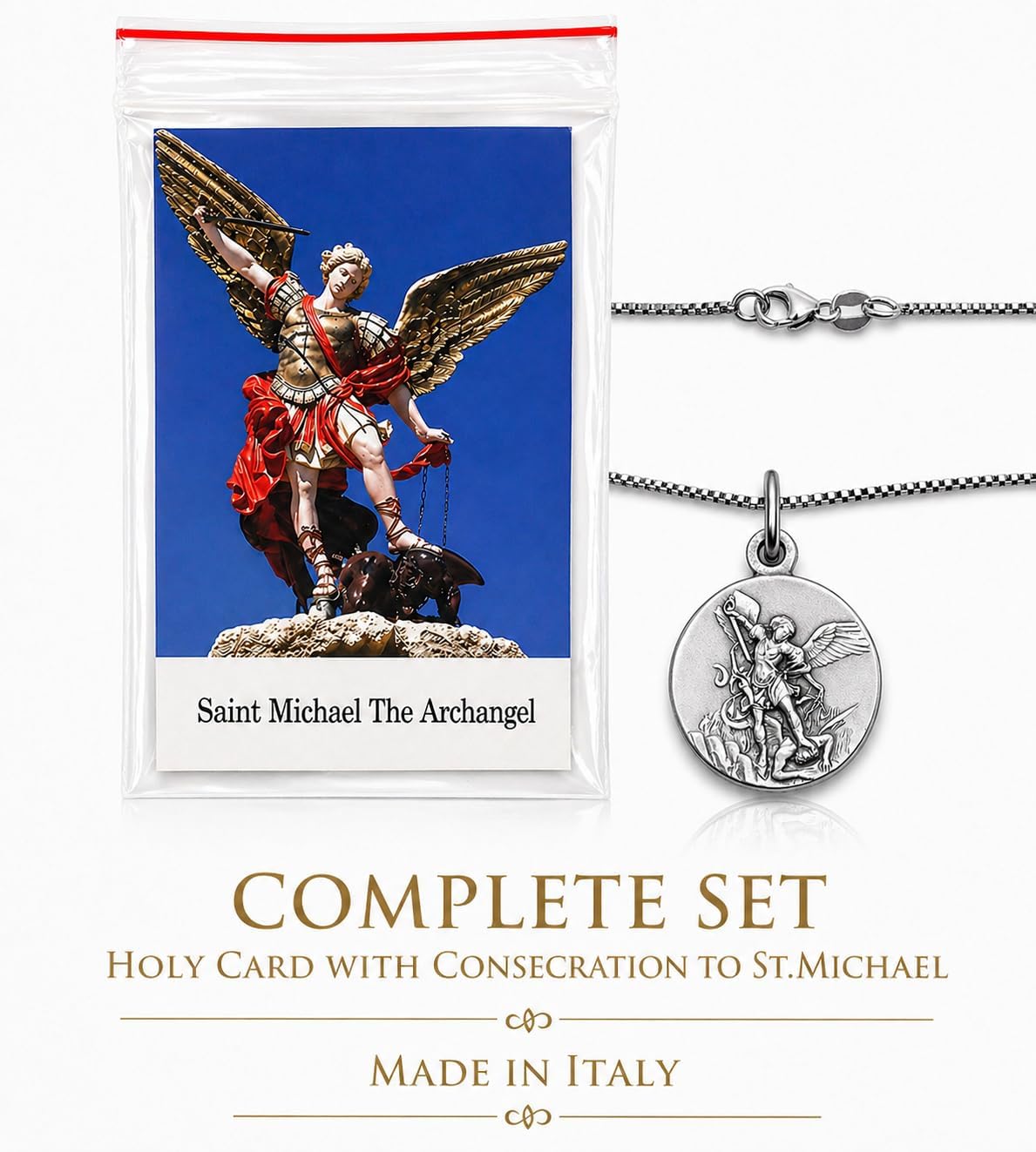 I G J SAINT MICHAEL THE ARCHANGEL MEDAL - THE PATRON SAINTS MEDALS- 100% MADE IN ITALY