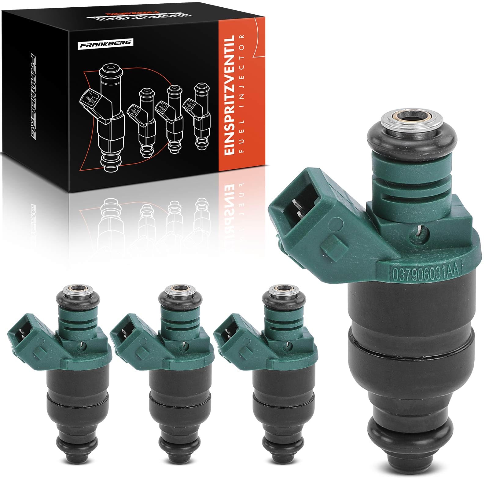 Frankberg 4 x iniettori per iniettori compatibili con A3 8L1 1.6L 1996-2003 Golf IV 1J1 1.6L 1997-2004 1J2 1.6L 1998-2005 Replace# 037906031