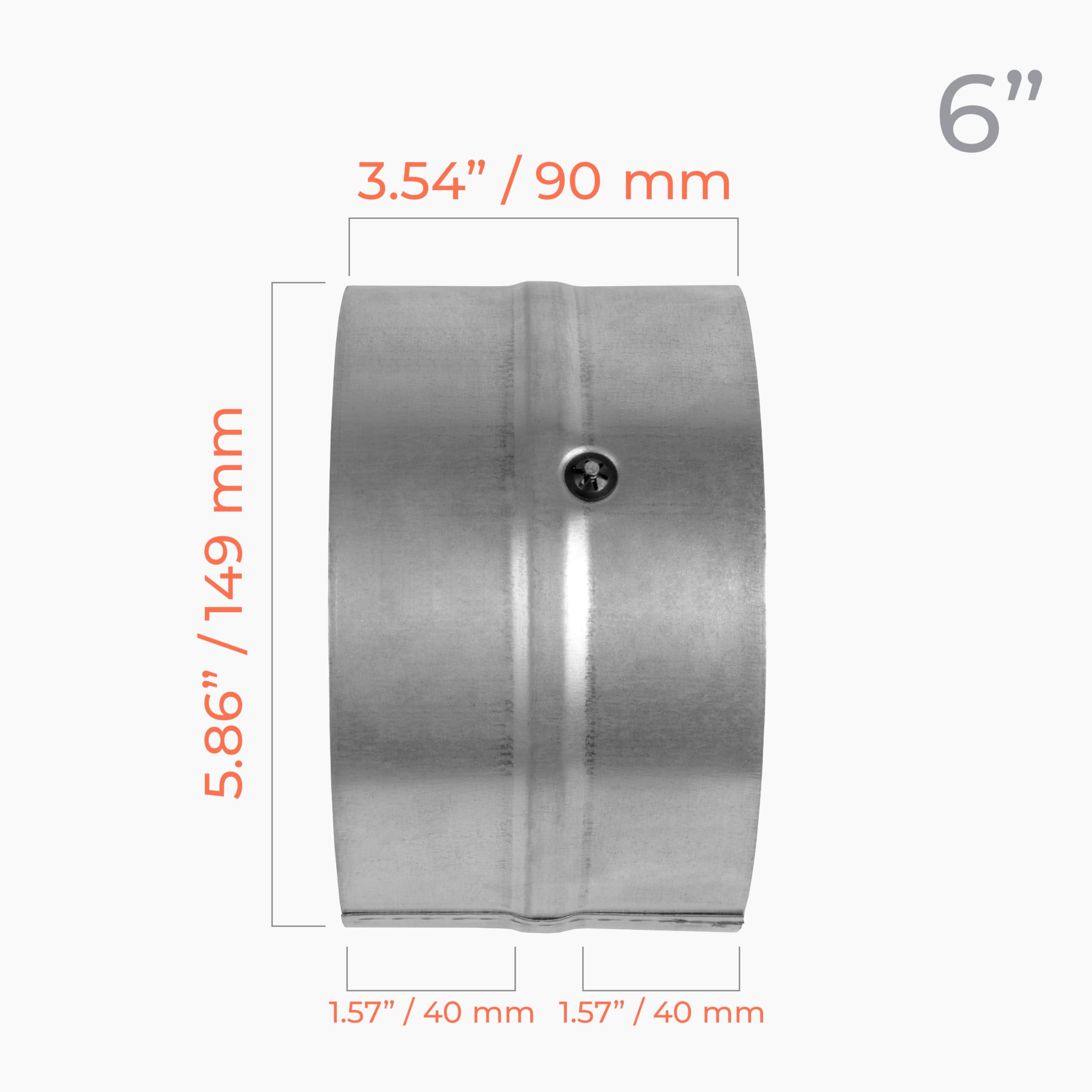 6 Inch Backdraft Damper With Inline Springs 6 Inch Backdraft Damper ...