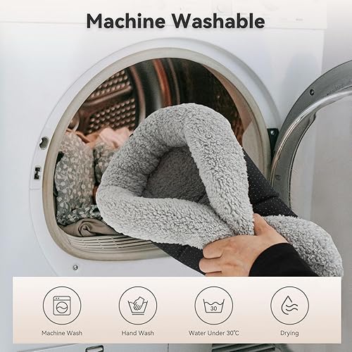 Miniatura 4 de Cama redonda para gatos lavable con parte inferior antideslizante, cómoda y suave cama para mascotas para gatos de interiorgris (diámetro 15.75