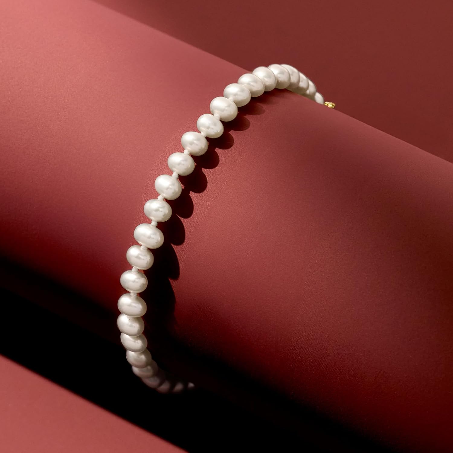 Pure Collection by Ross-Simons 3-4mm Cultured Pearl Bracelet With 14kt Yellow Gold - Image 3